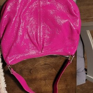 Pink sparkly hobo bag